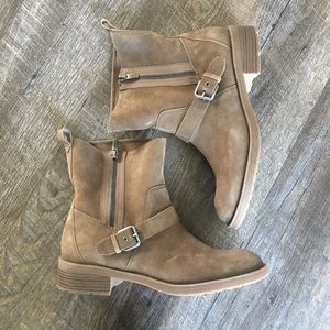 Nine West leather moto boots. Worn twice!